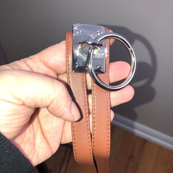 Brown Faux Leather Double Straps O Ring Choker - Picture 8 of 8